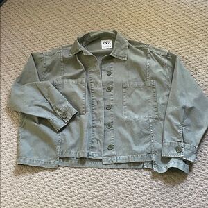 Zara Utility Jacket in Olive Green